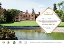 locandina evento: sullo sfondo una meravigliosa visuale del parco