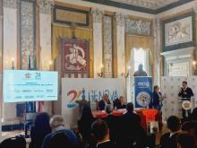 Un momento della conferenza stampa