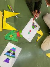 Un momento di uno dei laboratori con i bimbi