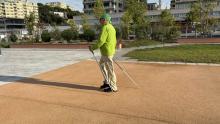 camminatore nel parco