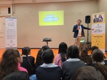 Un momento della lezione tenuta questa mattina da Alvin Crescini