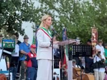 L'intervento della sindaca Salis durante la cerimonia di commemorazione L'intervento della sindaca Salis durante la cerimonia di commemorazione alla Radura della Memoria