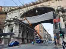 operazioni preliminare lavori Ponte Monumentale gennaio 2021