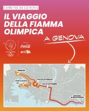 La mappa con il "viaggio genovese" della Fiamma Olimpica La mappa con il "viaggio genovese" della Fiamma Olimpica