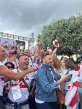 L'entusiasmo dei "ragazzi" del Galeone Bianco