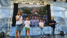 Sul palco centrale dellOcean Live Park: assessore Marta Brusoni e presidente Municipio VIII Medio Levante Anna Palmieri 