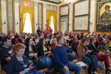 Il Salone di Rappresentanza durante la presentazione del Tavolo per le Politiche del Cibo