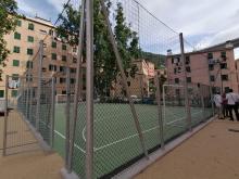 Una porzione del nuovo campo multisport