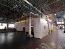 Galleria Mazzini PANNELLI ESPOSITIVI IN ALLESTIMENTO