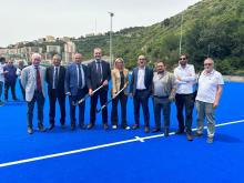 Foto di gruppo - presentazione nuovo campo "Giorgio Arnaldi" di hockey su prato