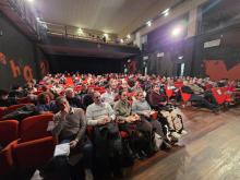 La sala del Teatro del Ponente per la presentazione del nuovo progetto della passeggiata