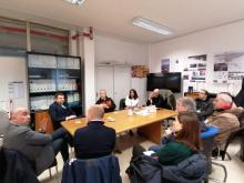 Algowatt, tavolo riunione con lavoratori e Mascia