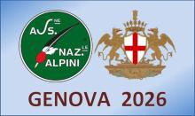 Simbolo Associazione Nazionale Alpini e Stemma Comune di Genova