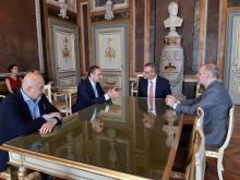 Ambasciatore Konstantine Surguladze, vice sindaco Pietro Piciocchi e delegazione Georgia