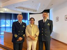 L'ammiraglio Ranieri (a sinistra) e l'assessora Pericu L'ammiraglio Ranieri (a sinistra) e l'assessora Pericu
