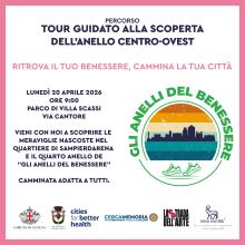 Locandina presentazione percorso Centro-Ovest progetto "Gli anelli del Benessere"