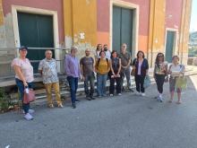 I partecipanti alla passeggiata di Borzoli davanti alla Chiesa di Santo Stefano I partecipanti alla passeggiata di Borzoli davanti alla Chiesa di Santo Stefano