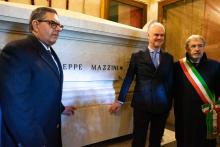 giornata unità d Italia 2023 Titi Zangrillo e Bucci alla tomba di Mazzini