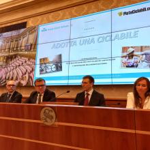 Assessore Campora a Palazzo Madama durante la presentazione della iniziativa