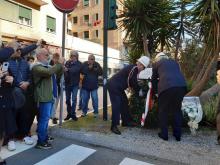 Cerimonie vittime alluvioni 2011 e 2014-Deposizione corona
