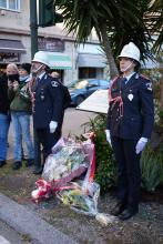 Cerimonie vittime alluvioni 2011 e 2014-Marassi-Targa con corona e fiori