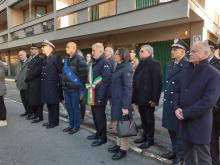 Commemorazione Guido Rossa in via Fracchia-Gruppo con sindaco Marco Bucci