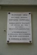 Commemorazione attentato Francesco Coco e sua scorta-Targa