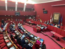 Una foto della Sala Rossa durante il Consiglio Comunale di martedì 21 maggio