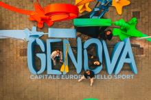 Installazione Genova 2024, primo piano, fotografata dall'alto 
