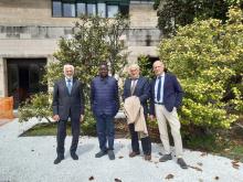  Edoardo Berti Riboli, Jean Clude Lemba, Gigi Borgiani, Marco Frascio fotografati a Palazzo Tursi