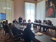 visione d'insieme della sala riunioni