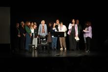 Evento Gruppo Genova Gentile-Intervento Alma e gruppo sul palco