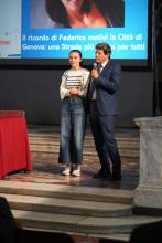 Filippo Sguerso insieme a Matilde, figlia di Federica Picasso