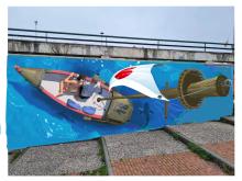 foto murales barca a vela