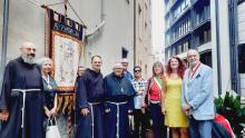 Frate Casalino, Padre Simoncini, assessora Lodi, Arcivescovo Tasca, presidente Cosso, Franco Bampi presidente Compagna