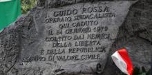 Cippo Guido Rossa in via Fracchia