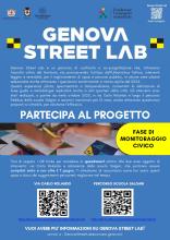 Volantino Genova Street Lab con doppio Qr-Code