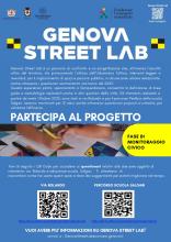 Volantino Genova Street Lab con doppio Qr-Code