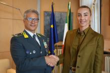 Generale Macchia e sindaca Salis