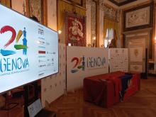 Il roll-up di Genova 2024 e gli sponsor della manifestazione