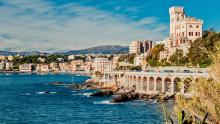 Foto della costa di Genova scattata da sud est - via V Maggio