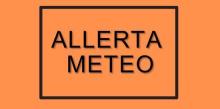 Grafica con la scritta "ALLERTA METEO" inserita in un rettangolo con sfondo arancione Grafica con la scritta "ALLERTA METEO" inserita in un rettangolo con sfondo arancione