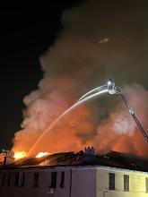 Incendio in via Piacenza, foto di Roberta Serafini