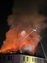 Incendio in via Piacenza, foto di Roberta Serafini