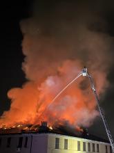 Incendio in via Piacenza, foto di Roberta Serafini