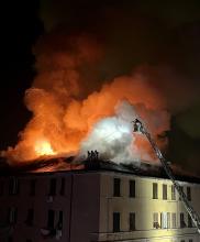 Incendio in via Piacenza, foto di Roberta Serafini