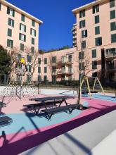 Un'immagine del nuovo complesso sportivo di via Novella