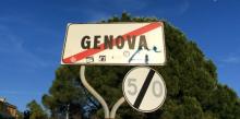 cartello stradale Genova