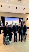 Foto con ambasciatore italiano in Canada Alessandro Cattaneo e console  commerciale a Montréal Fortunato Mangiola