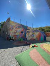 Il murale ripristinato